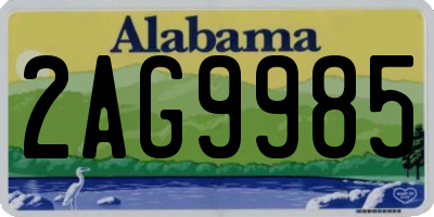 AL license plate 2AG9985