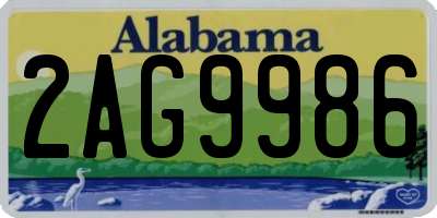 AL license plate 2AG9986