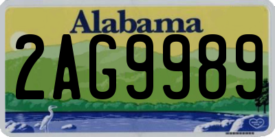 AL license plate 2AG9989