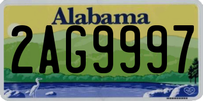 AL license plate 2AG9997