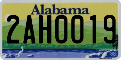 AL license plate 2AH0019