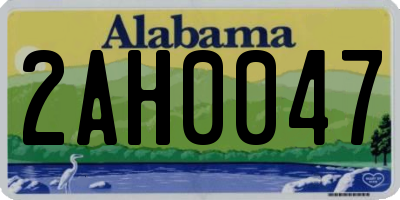 AL license plate 2AH0047