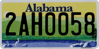 AL license plate 2AH0058