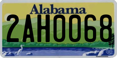 AL license plate 2AH0068