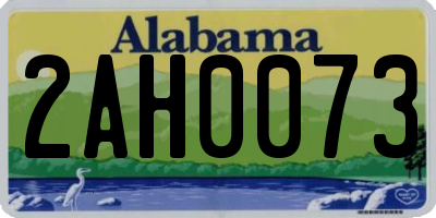 AL license plate 2AH0073