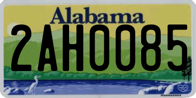 AL license plate 2AH0085