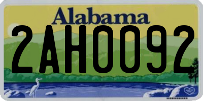 AL license plate 2AH0092