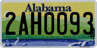 AL license plate 2AH0093