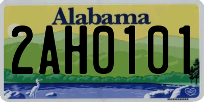 AL license plate 2AH0101
