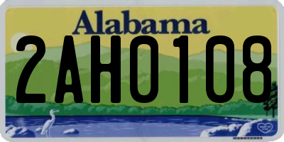AL license plate 2AH0108