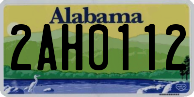 AL license plate 2AH0112