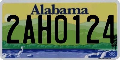 AL license plate 2AH0124