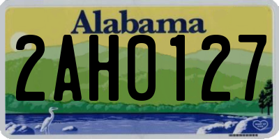 AL license plate 2AH0127