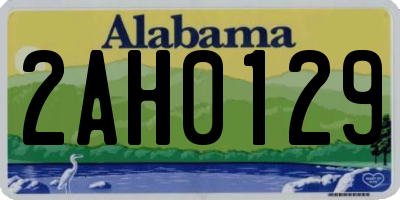 AL license plate 2AH0129