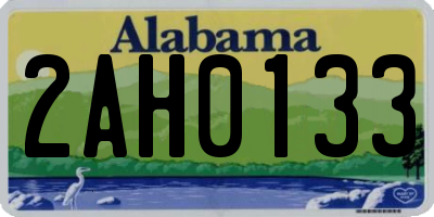 AL license plate 2AH0133
