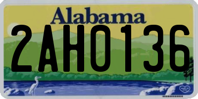 AL license plate 2AH0136