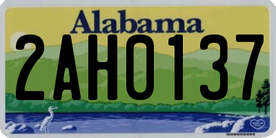 AL license plate 2AH0137