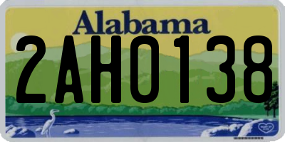 AL license plate 2AH0138