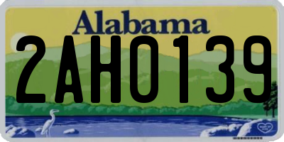 AL license plate 2AH0139