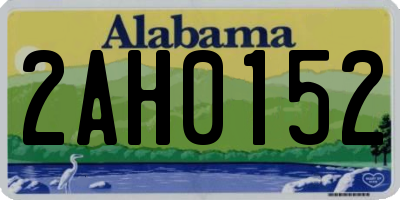 AL license plate 2AH0152