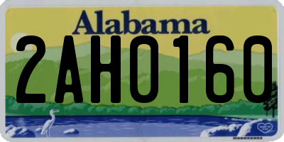 AL license plate 2AH0160