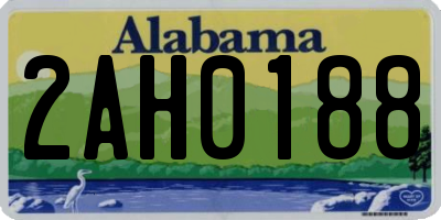 AL license plate 2AH0188