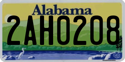AL license plate 2AH0208