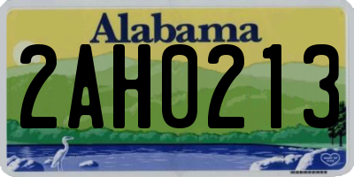 AL license plate 2AH0213
