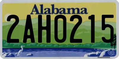 AL license plate 2AH0215