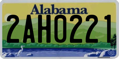 AL license plate 2AH0221