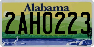 AL license plate 2AH0223