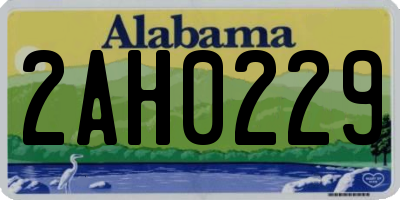 AL license plate 2AH0229