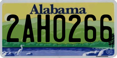 AL license plate 2AH0266
