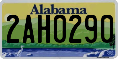 AL license plate 2AH0290