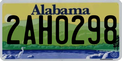 AL license plate 2AH0298