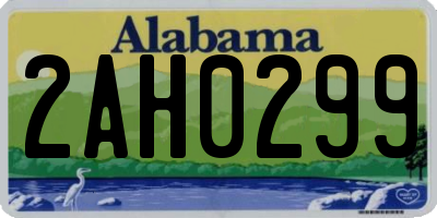 AL license plate 2AH0299