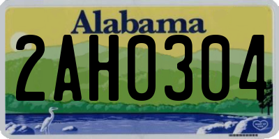 AL license plate 2AH0304