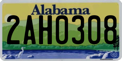 AL license plate 2AH0308