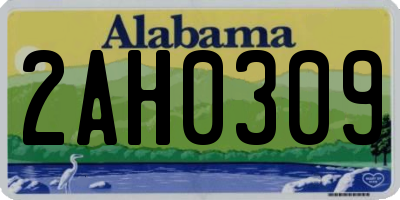 AL license plate 2AH0309