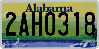 AL license plate 2AH0318
