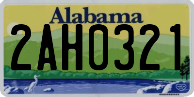 AL license plate 2AH0321