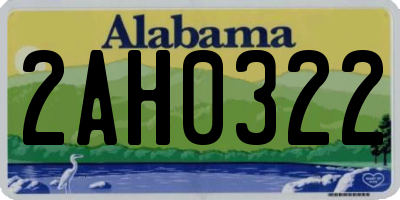 AL license plate 2AH0322
