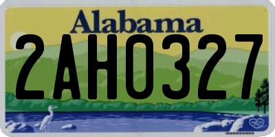 AL license plate 2AH0327