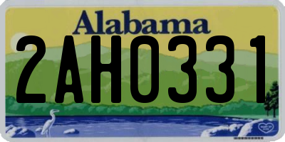 AL license plate 2AH0331