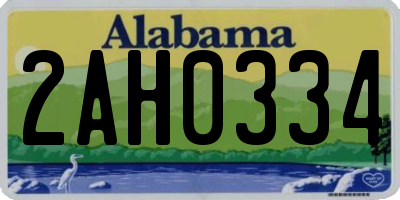 AL license plate 2AH0334