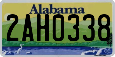 AL license plate 2AH0338