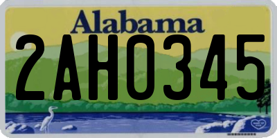 AL license plate 2AH0345
