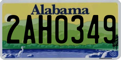 AL license plate 2AH0349