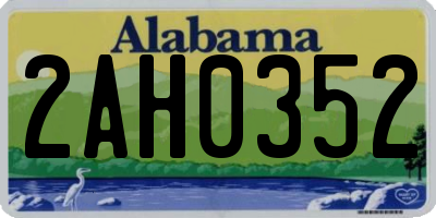 AL license plate 2AH0352