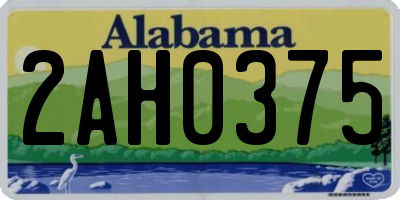 AL license plate 2AH0375